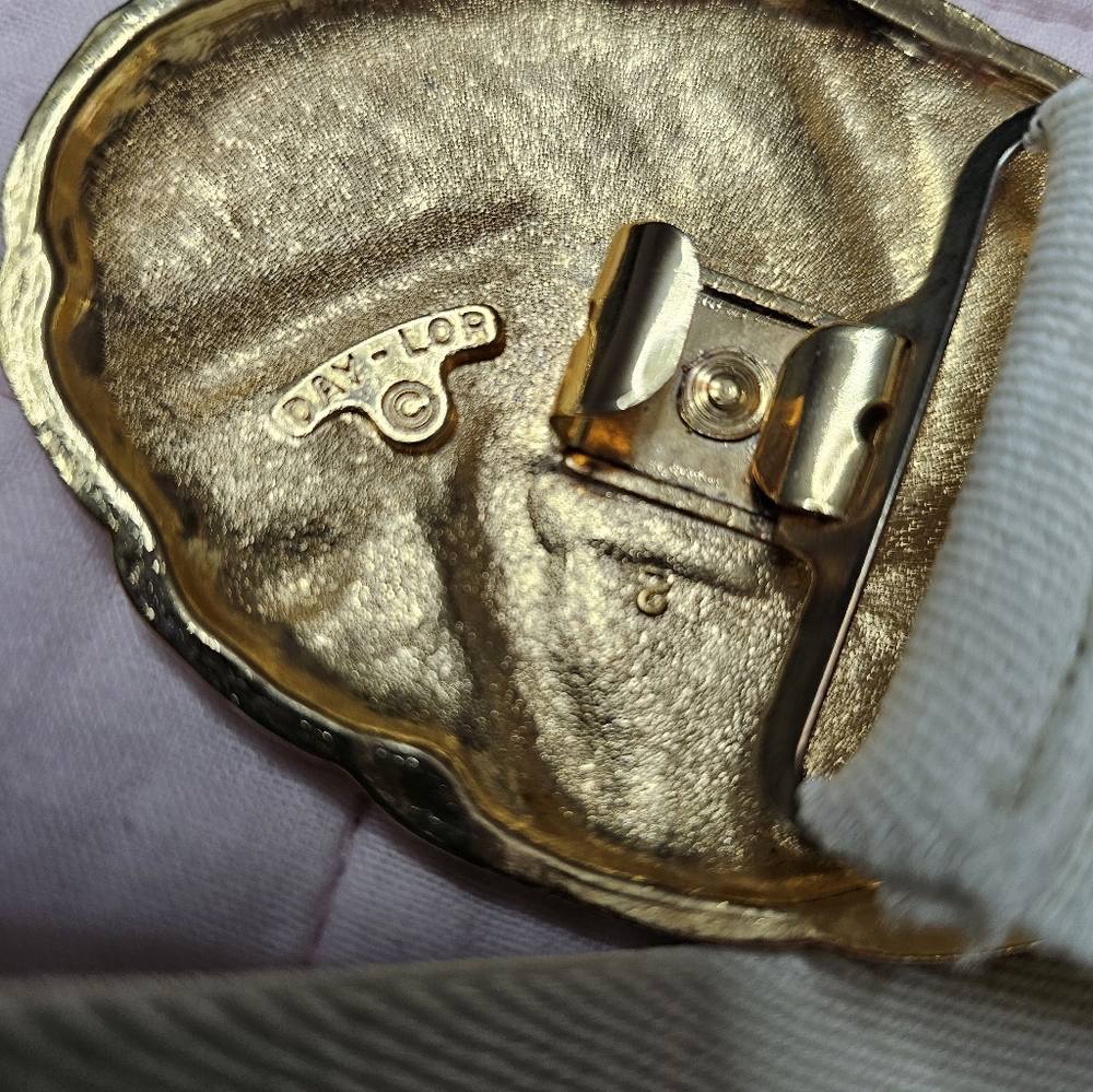 Day-Lor Stretch Belt Vintage Metal Buckle With Elastic Belt Size Small Medium - Picture 4 of 4